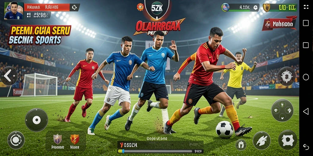 Gameplay 5ZK menampilkan aksi seru dan kompetisi olahraga.