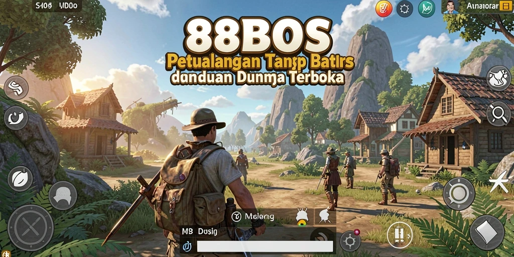 Gameplay 88BOS menunjukkan kebebasan menjelajahi dunia terbuka.