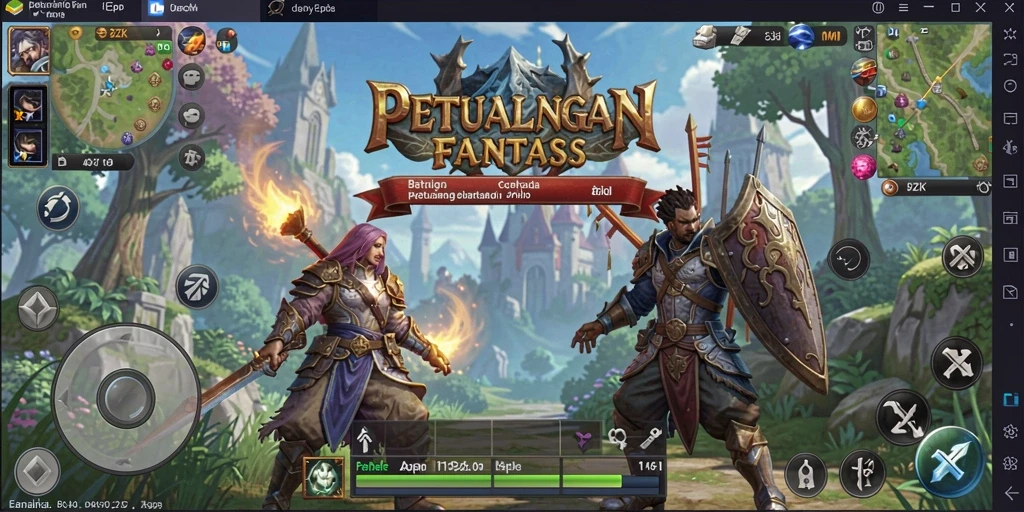 Tampilan gameplay RPG yang mendebarkan dan penuh strategi.