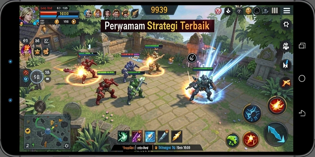 Screenshot gameplay 9939 menampilkan strategi dan pertempuran mendebarkan.