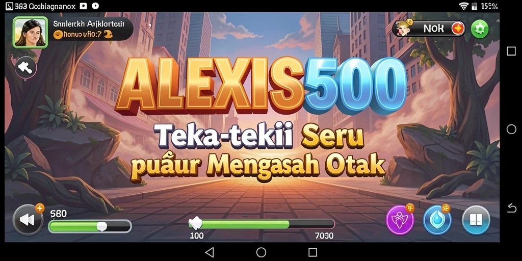 Tampilan gameplay ALEXIS500 yang menantang dan menarik.