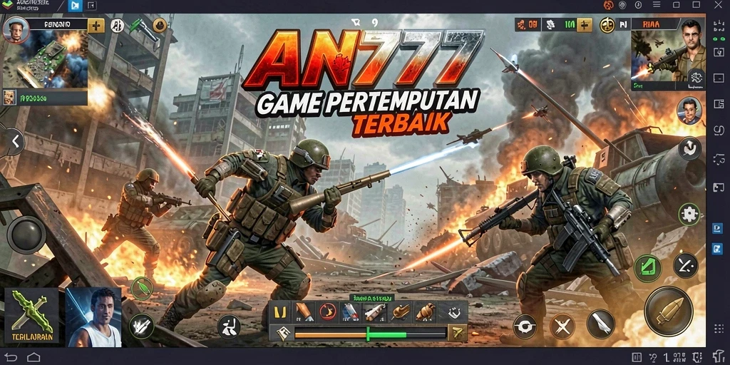 Tampilan gameplay seru AN777 dengan strategi dan pertempuran.