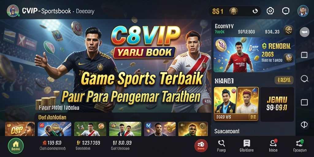 Tampilan gameplay C8VIP saat melakukan taruhan olahraga secara langsung.
