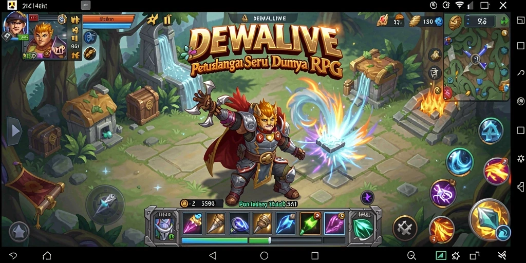 Tampilan menakjubkan gameplay RPG DEWALIVE.