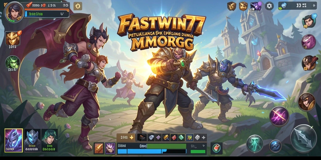 Tampilan gameplay menakjubkan dalam petualangan MMORPG.