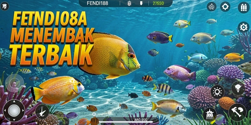 Tampilan gameplay seru dalam FENDI188 saat menembak ikan.