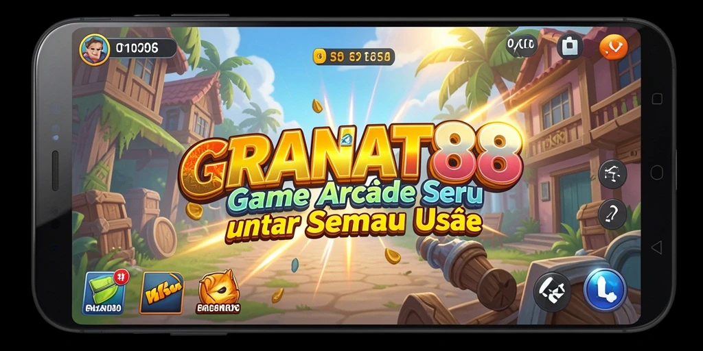 Screenshot gameplay GRANAT88 dengan karakter yang lucu dan level yang menantang.
