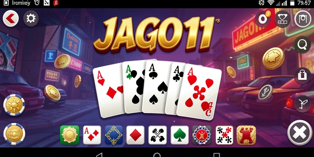 Screenshot gameplay JAGO11 menampilkan suasana seru permainan Domino.