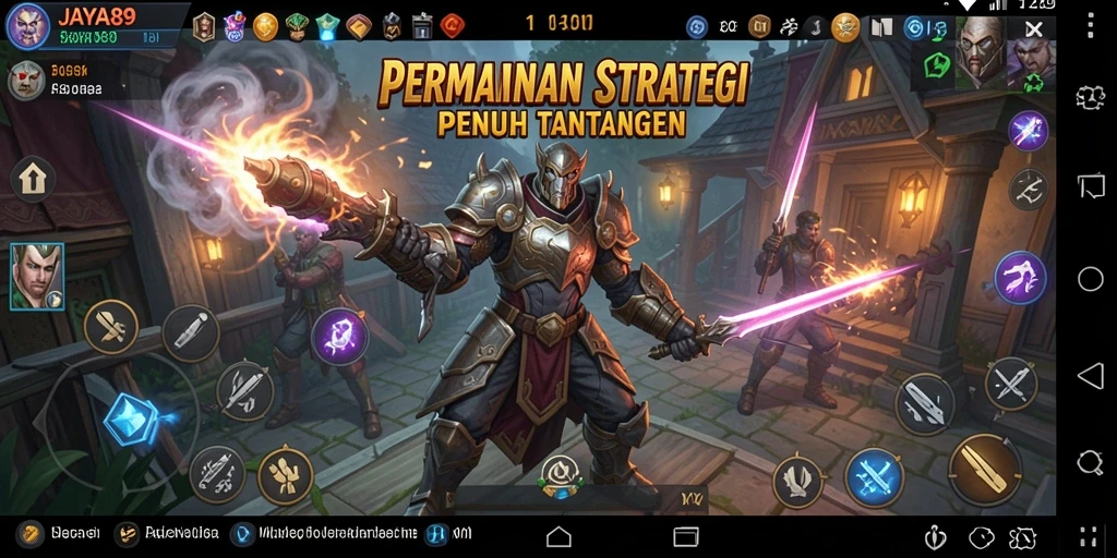 Tampilan gameplay JAYA89 dengan strategi kompleks dan pertempuran epik.