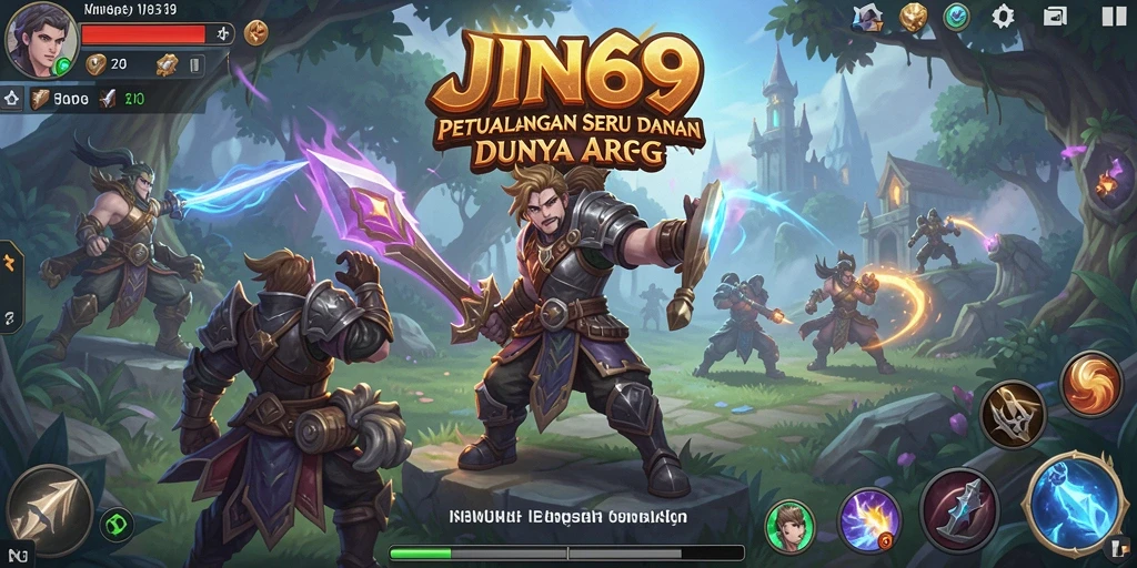 Tampilan screenshot JIN69 dengan aksi pertempuran ARPG menegangkan.