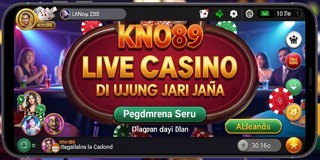 Tampilan gameplay KNO89 dengan dealer langsung yang profesional.
