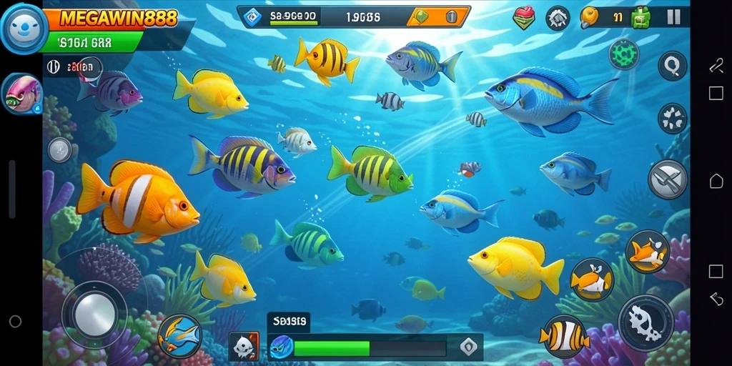 Tampilan gameplay seru dan menantang di MEGAWIN888.