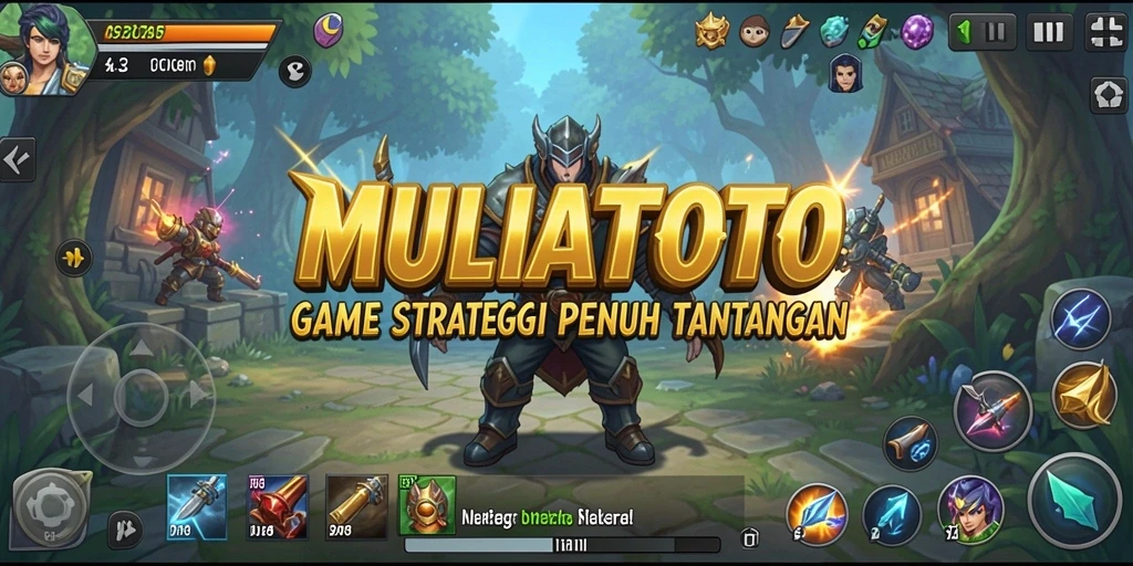 Screenshot gameplay MULIATOTO yang menunjukkan strategi yang mendebarkan.