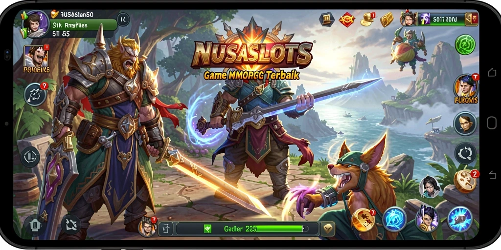 Screenshot gameplay NUSASLOTS menampilkan karakter beraksi dalam petualangan seru.