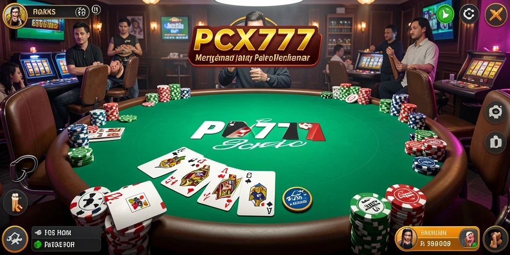 Tampilan menarik dari gameplay Poker di PCX777