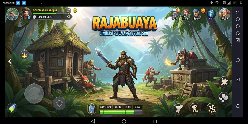 Tampilan gameplay RAJABUAYA yang menakjubkan dan interaktif.