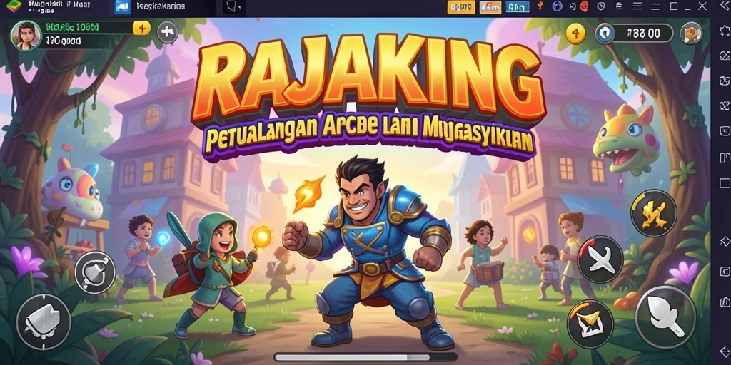 Screenshot utama RAJAKING menampilkan aksi gameplay Arcade yang seru.