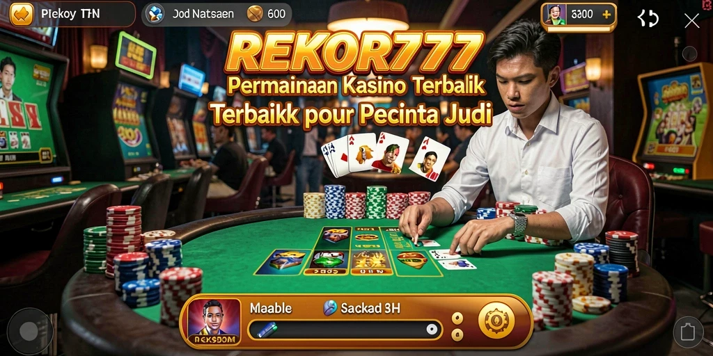 Tampilan gameplay seru di REKOR777 dengan berbagai pilihan permainan Kasino.