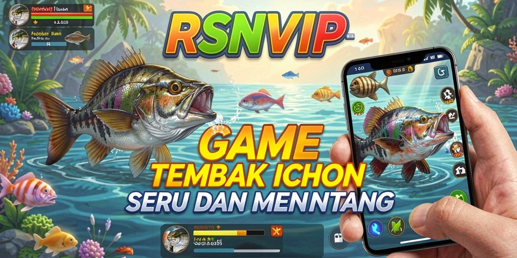 Screenshot menunjukkan aksi seru menembak ikan di RSNVIP.