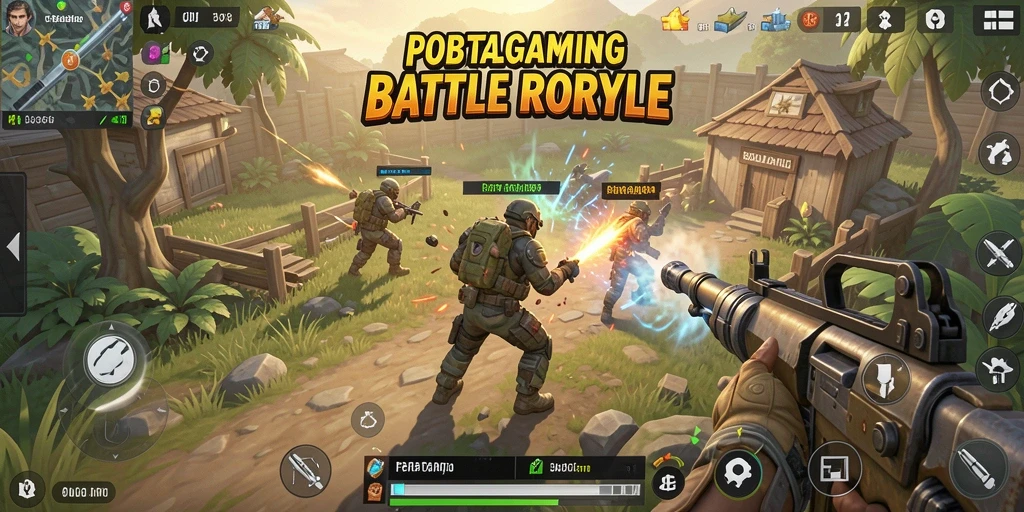 Gameplay seru SOBATGAMING dalam aksi Battle Royale.