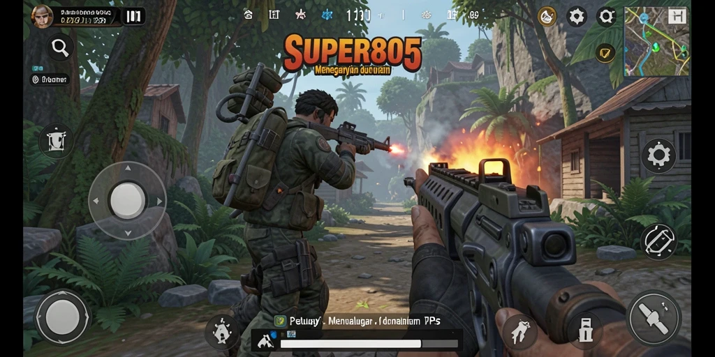 Screenshot gameplay SUPER805 yang menampilkan aksi menegangkan dan strategi bertarung.