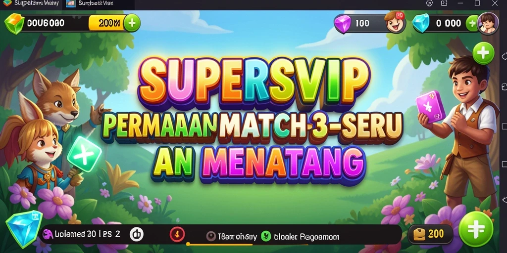 Gameplay menarik dalam SUPERSVIP dengan tantangan Match-3.